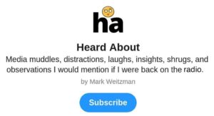 Subscribe to Heard About newsletter Mark Weitzman Substack